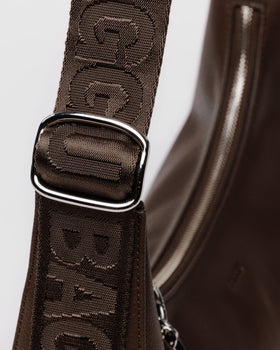 Medium Recycled Leather Crescent Bag