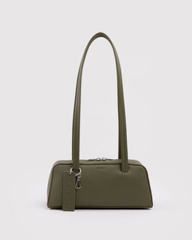 Small Recycled Leather Bowler Bag